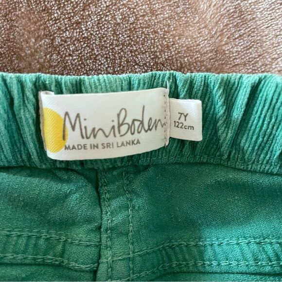Mini Boden Girls Green Skinny Corduroy Pants/ Trousers with Back Pockets Size 7 - Picture 5 of 11